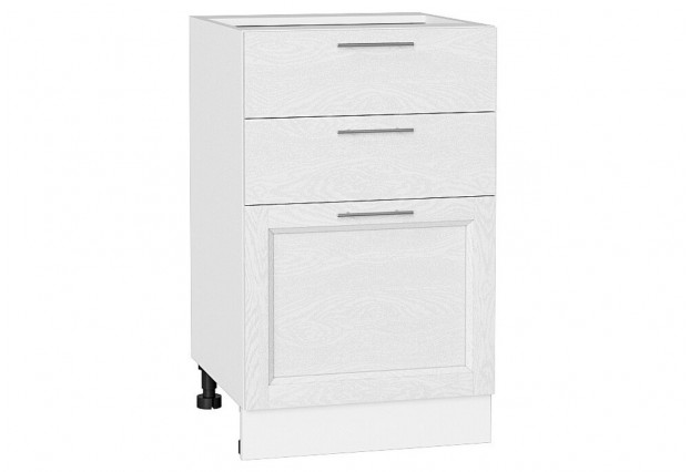 Шкаф нижний с 3-мя ящиками Сканди White Softwood / Белый 50 х 48 х 81,6 см