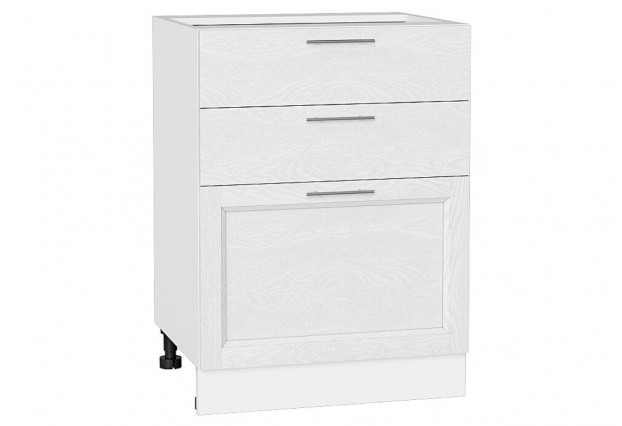 Шкаф нижний с 3-мя ящиками Сканди White Softwood / Белый 60 х 48 х 81,6 см