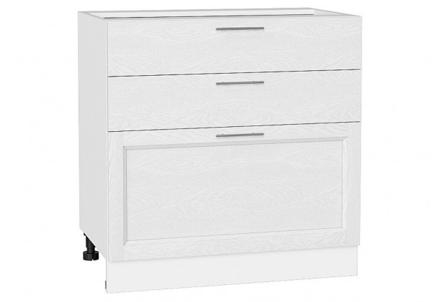 Шкаф нижний с 3-мя ящиками Сканди White Softwood / Белый 80 х 48 х 81,6 см