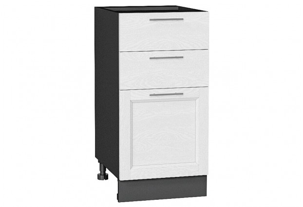 Шкаф нижний с 3-мя ящиками Сканди White Softwood / Graphite 40 х 48 х 81,6 см
