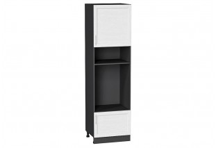 Шкаф пенал с 1-ой дверцей и ящиком под технику Сканди White Softwood / Graphite 60 х 57,6 х 213,2 см
