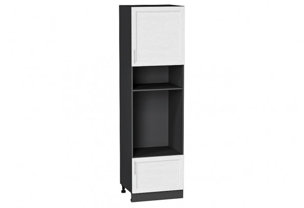 Шкаф пенал с 1-ой дверцей и ящиком под технику Сканди White Softwood / Graphite 60 х 57,6 х 213,2 см