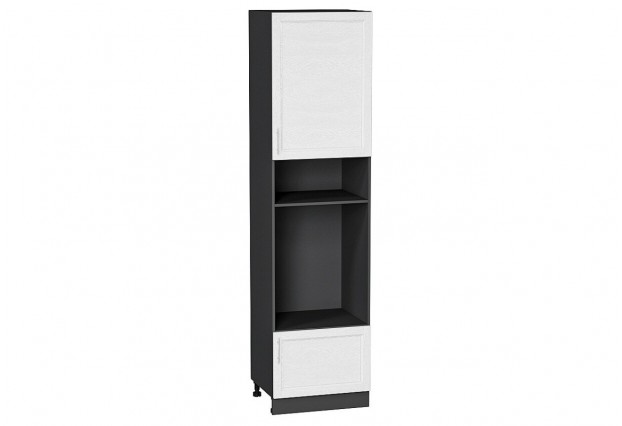 Шкаф пенал с 1-ой дверцей и ящиком под технику Сканди White Softwood / Graphite 60 х 57,6 х 233,6 см