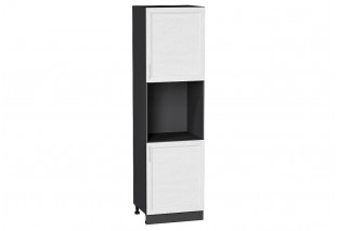 Шкаф пенал с 2-мя дверцами под технику Сканди White Softwood / Graphite 60 х 57,6 х 213,2 см