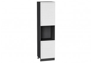 Шкаф пенал с 2-мя дверцами под технику Сканди White Softwood / Graphite 60 х 57,6 х 233,6 см
