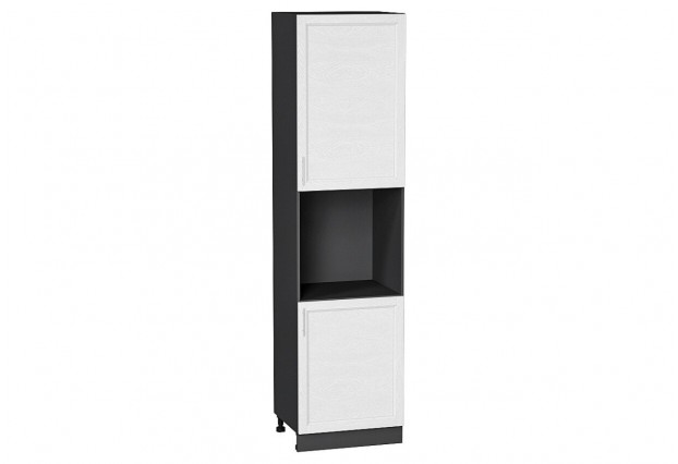 Шкаф пенал с 2-мя дверцами под технику Сканди White Softwood / Graphite 60 х 57,6 х 233,6 см