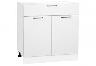 Шкаф нижний с 2-мя дверцами и ящиком Флэт White In 2S / Белый 80 х 47,8 х 81,6 см