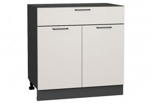 Шкаф нижний с 2-мя дверцами и ящиком Флэт Cashmere In 2S / Graphite 80 х 47,8 х 81,6 см