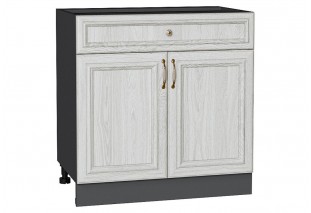 Шкаф нижний с 2-мя дверцами и ящиком Шале White Dreamline / Graphite 80 х 48 х 81,6 см