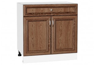 Шкаф нижний с 2-мя дверцами и ящиком Шале Brown Dreamline / Белый 80 х 48 х 81,6 см
