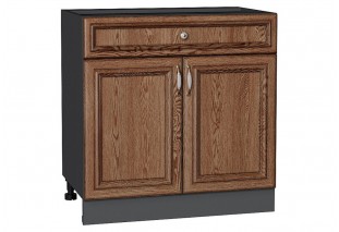 Шкаф нижний с 2-мя дверцами и ящиком Шале Brown Dreamline / Graphite 80 х 48 х 81,6 см
