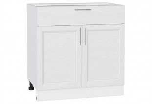 Шкаф нижний с 2-мя дверцами и ящиком Сканди White Softwood / Белый 80 х 48 х 81,6 см