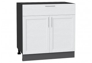 Шкаф нижний с 2-мя дверцами и ящиком Сканди White Softwood / Graphite 80 х 48 х 81,6 см