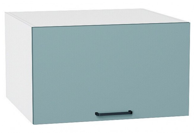 Шкаф верхний горизонтальный глубокий Флэт Grey-green In 2S / Белый 60 х 57,4 х 35,8 см