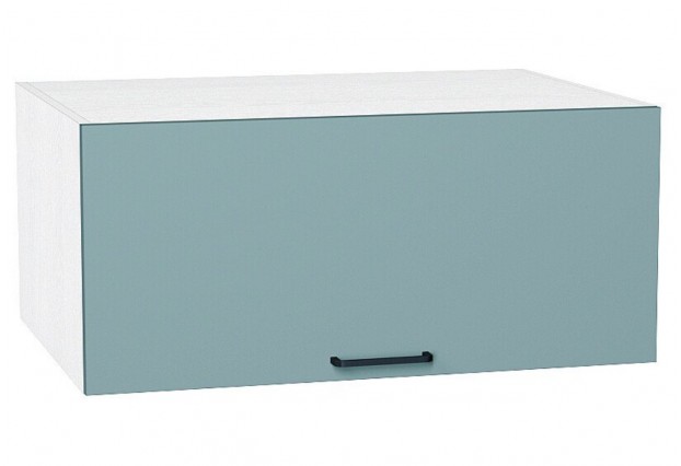 Шкаф верхний горизонтальный глубокий Флэт Grey-green In 2S / Белый 80 х 57,4 х 35,8 см