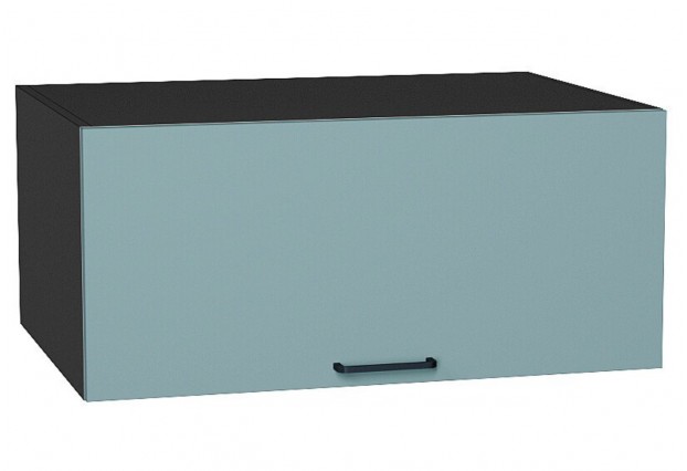 Шкаф верхний горизонтальный глубокий Флэт Grey-green In 2S / Graphite 80 х 57,4 х 35,8 см