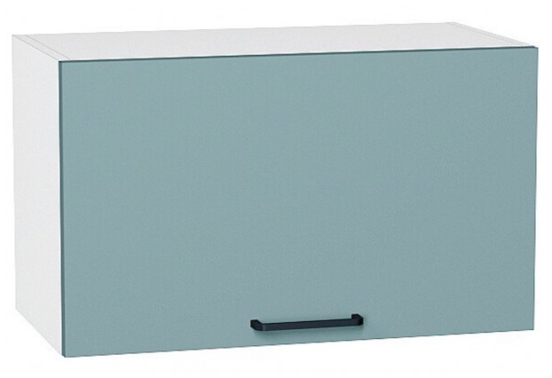 Шкаф верхний горизонтальный Флэт Grey-green In 2S / Белый 60 х 31,8 х 35,8 см