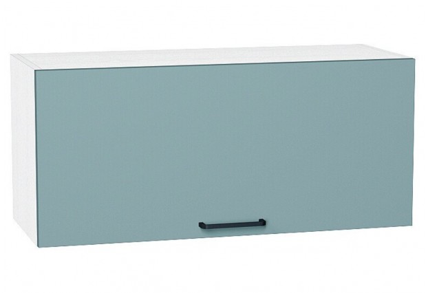 Шкаф верхний горизонтальный Флэт Grey-green In 2S / Белый 80 х 31,8 х 35,8 см
