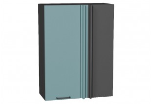 Шкаф верхний прямой угловой Флэт Grey-green In 2S / Graphite 69 х 34,5 х 92 см