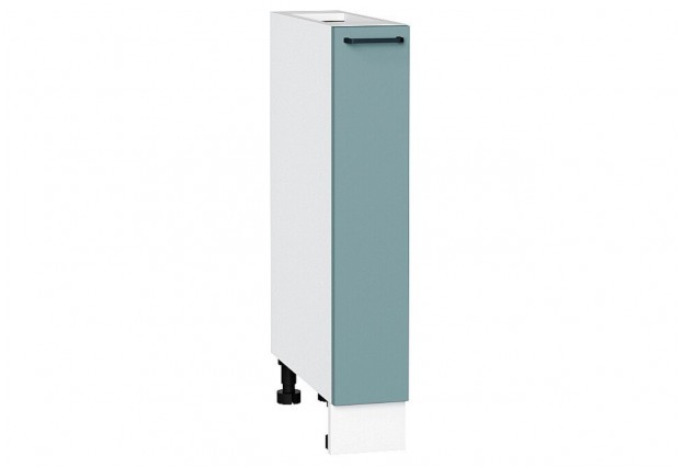 Шкаф нижний бутылочница Флэт Grey-green In 2S / Белый 15 х 47,8 х 81,6 см