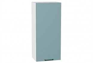 Шкаф верхний с 1-ой дверцей Флэт Grey-green In 2S / Белый 40 х 31,8 х 92 см