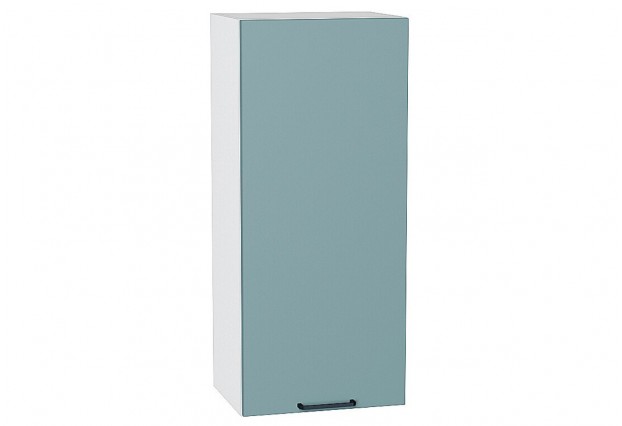 Шкаф верхний с 1-ой дверцей Флэт Grey-green In 2S / Белый 40 х 31,8 х 92 см