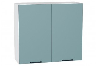 Шкаф верхний с 2-мя дверцами Флэт Grey-green In 2S / Белый 80 х 31,8 х 71,6 см