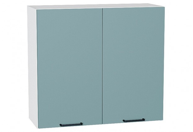 Шкаф верхний с 2-мя дверцами Флэт Grey-green In 2S / Белый 80 х 31,8 х 71,6 см