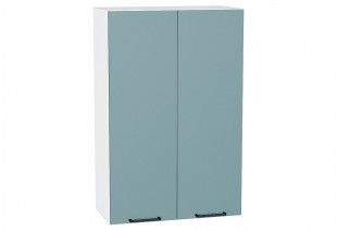 Шкаф верхний с 2-мя дверцами Флэт Grey-green In 2S / Белый 60 х 31,8 х 92 см
