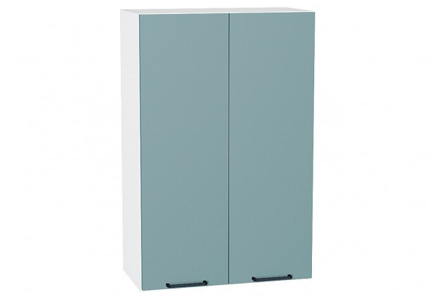 Шкаф верхний с 2-мя дверцами Флэт Grey-green In 2S / Белый 60 х 31,8 х 92 см
