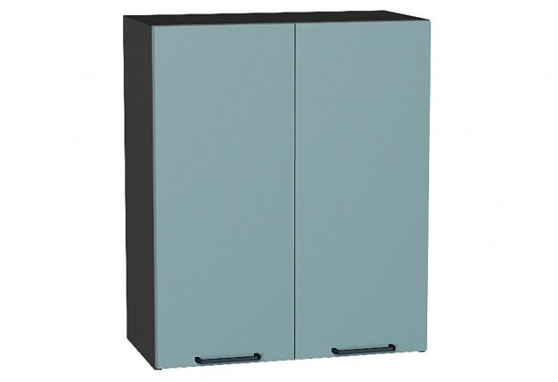 Шкаф верхний с 2-мя дверцами Флэт Grey-green In 2S / Graphite 60 х 31,8 х 71,6 см
