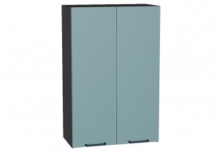 Шкаф верхний с 2-мя дверцами Флэт Grey-green In 2S / Graphite 60 х 31,8 х 92 см