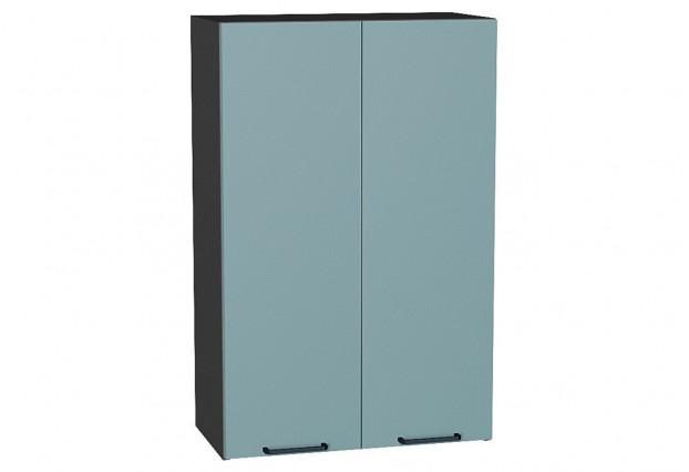 Шкаф верхний с 2-мя дверцами Флэт Grey-green In 2S / Graphite 60 х 31,8 х 92 см