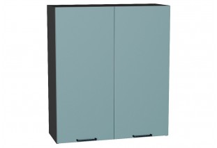 Шкаф верхний с 2-мя дверцами Флэт Grey-green In 2S / Graphite 80 х 31,8 х 92 см