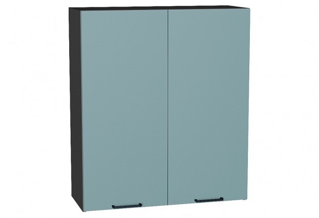 Шкаф верхний с 2-мя дверцами Флэт Grey-green In 2S / Graphite 80 х 31,8 х 92 см