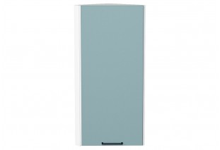 Шкаф верхний торцевой Флэт Grey-green In 2S / Белый 30 х 30,6 х 92 см
