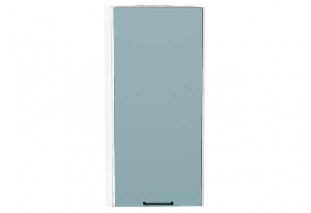 Шкаф верхний торцевой Флэт Grey-green In 2S / Белый 30 х 30,6 х 92 см