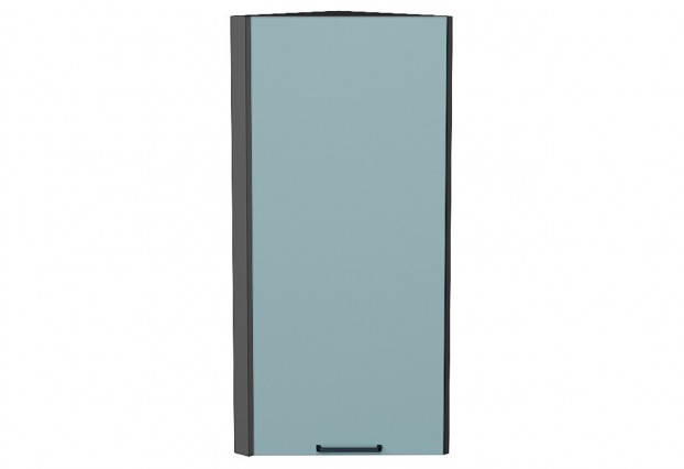 Шкаф верхний торцевой Флэт Grey-green In 2S / Graphite 30 х 30,6 х 92 см