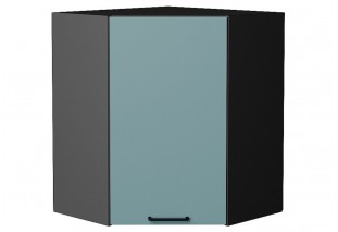 Шкаф верхний угловой Флэт Grey-green In 2S / Graphite 60 х 60 х 71,6 см