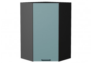 Шкаф верхний угловой Флэт Grey-green In 2S / Graphite 60 х 60 х 92 см