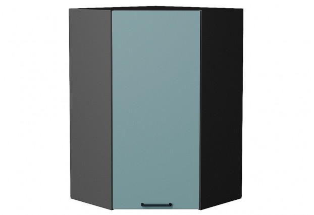 Шкаф верхний угловой Флэт Grey-green In 2S / Graphite 60 х 60 х 92 см