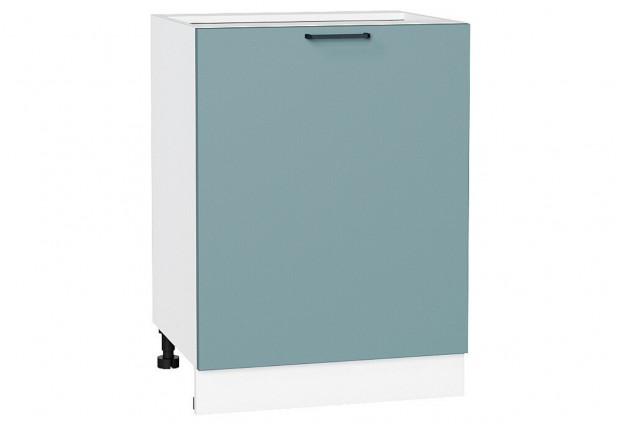 Шкаф нижний с 1-ой дверцей Флэт Grey-green In 2S / Белый 60 х 47,8 х 81,6 см