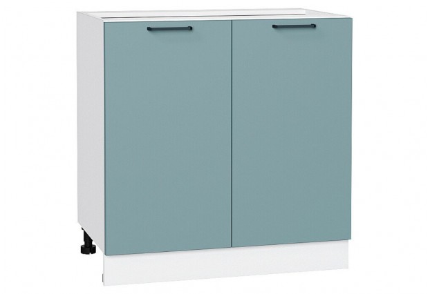 Шкаф нижний с 2-мя дверцами Флэт Grey-green In 2S / Белый 80 х 47,8 х 81,6 см