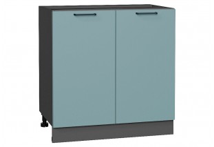Шкаф нижний с 2-мя дверцами Флэт Grey-green In 2S / Graphite 80 х 47,8 х 81,6 см