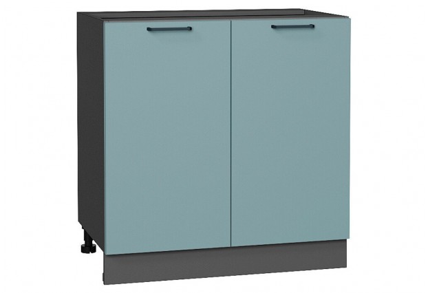 Шкаф нижний с 2-мя дверцами Флэт Grey-green In 2S / Graphite 80 х 47,8 х 81,6 см
