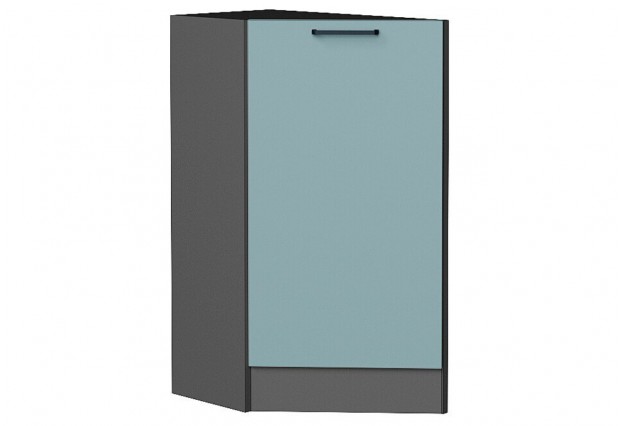 Шкаф нижний торцевой Флэт Grey-green In 2S / Graphite 29,6 х 55,2 х 81,6 см
