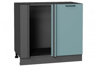 Шкаф нижний угловой Флэт Grey-green In 2S / Graphite 89 х 47,8 х 81,6 см