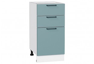 Шкаф нижний с 3-мя ящиками Флэт Grey-green In 2S / Белый 40 х 47,8 х 81,6 см