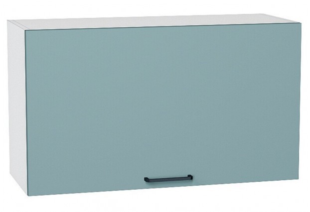 Шкаф верхний горизонтальный Флэт Grey-green In 2S / Белый 80 х 31,8 х 46 см