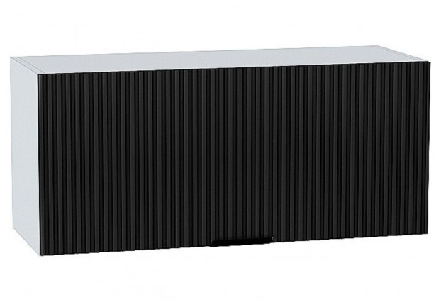 Шкаф верхний горизонтальный Евро Лайн Антрацит / Белый 80 х 31,8 х 35,8 см